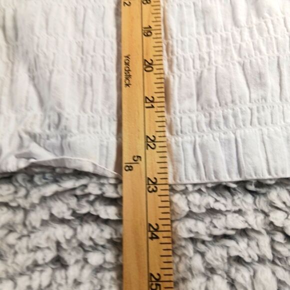 Talbots 3/4 Sleeve Button Down Blouse 98% Stretch Puff Cotton White Womans 12... - Picture 11 of 12